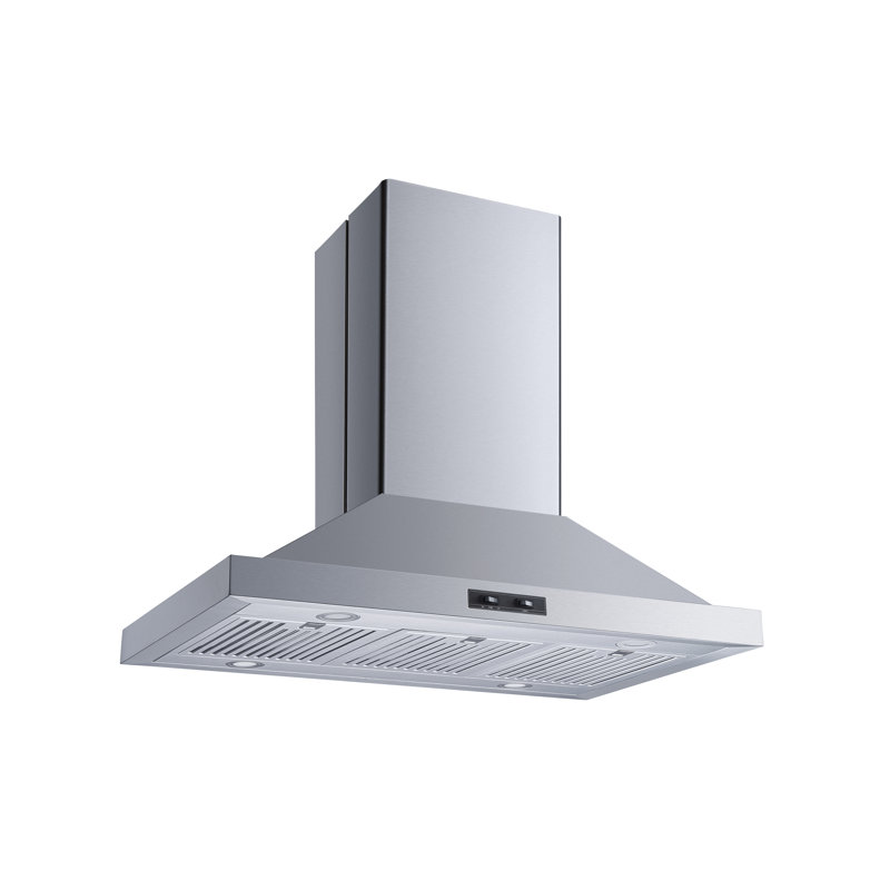  Hotte pour îlot de cuisine convertible H103C Series en acier inoxydable avec filtre inclus
