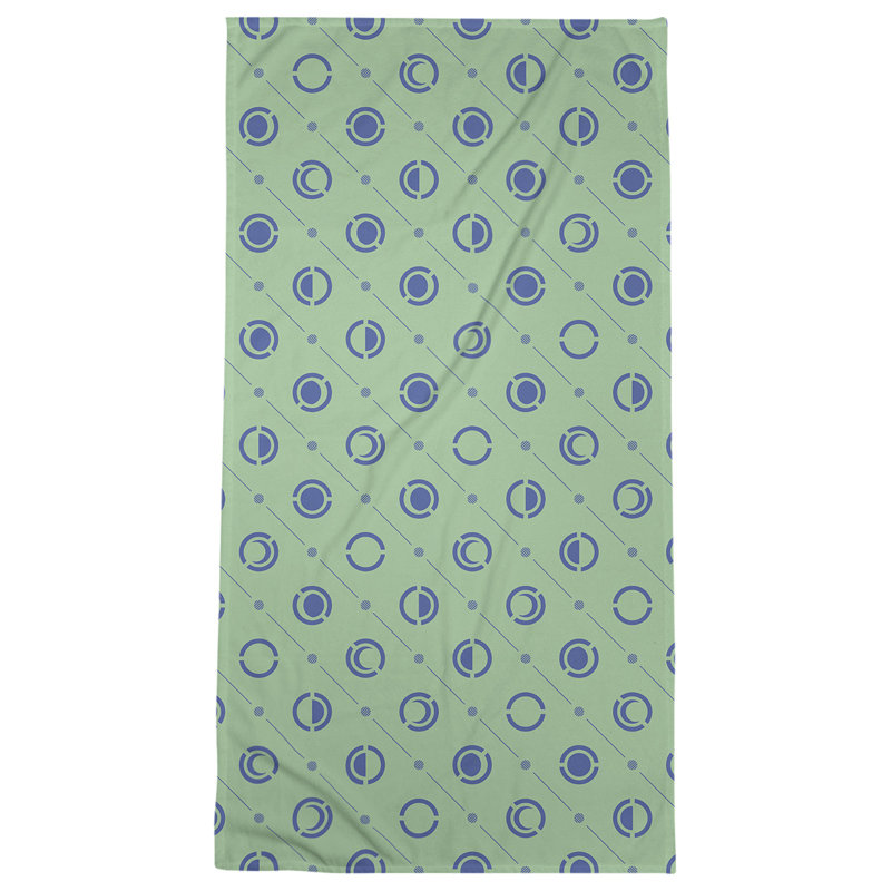 Skeffingt Beach Towel, Green/Navy Blue