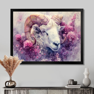 Purple White Astrology Aries Ascension - Astronomy Aries Wall Art Print