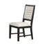 Ensemble de 2 chaises d'appoint de salle à manger Pex, dossier capitonné, brun espresso