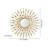 27.6" Glam Metal Round Gold Wall Mirror Sun Shine Home Decor For Living Room