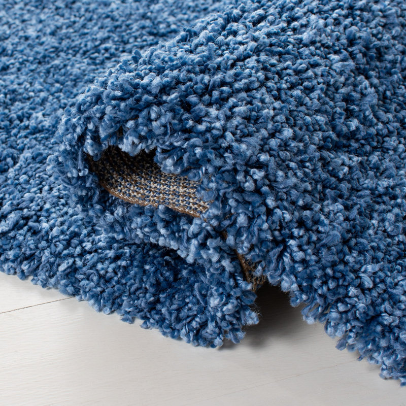 Tapis décoratif bleu Shailene, Rectangle 5 pi 3 po x 7 pi 6 po