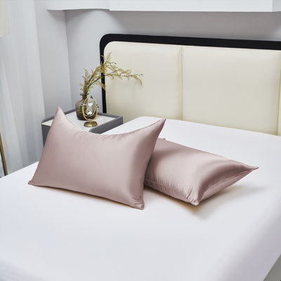 Curved Satin Pillow Cases, Pack Of 2, Queen/King Size