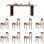 Simple retro rectangular dining table set
