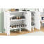 Armoire à chaussures blanche avec tablettes réglables et espace de vie polyvalent