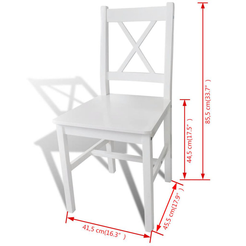 Chaise de salle à manger, Blanc, 2