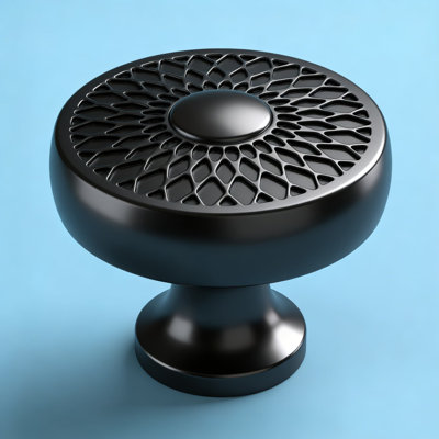 Boutons d'armoire décoratifs en filigrane, finition nickel brossé satiné, poignées de tiroir rondes de 1,4 pouce, paquet de 10 avec quincaillerie de fixation