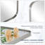  Miroir de salle de bain moderne et arrondi | Cadre en acier inoxydable-782489615-751417636