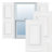Lifetime Vinyl Standard Two Equal Raised Panel Shutters with Shutter-Locks & Matching Screws-15752811-15752832-102530923