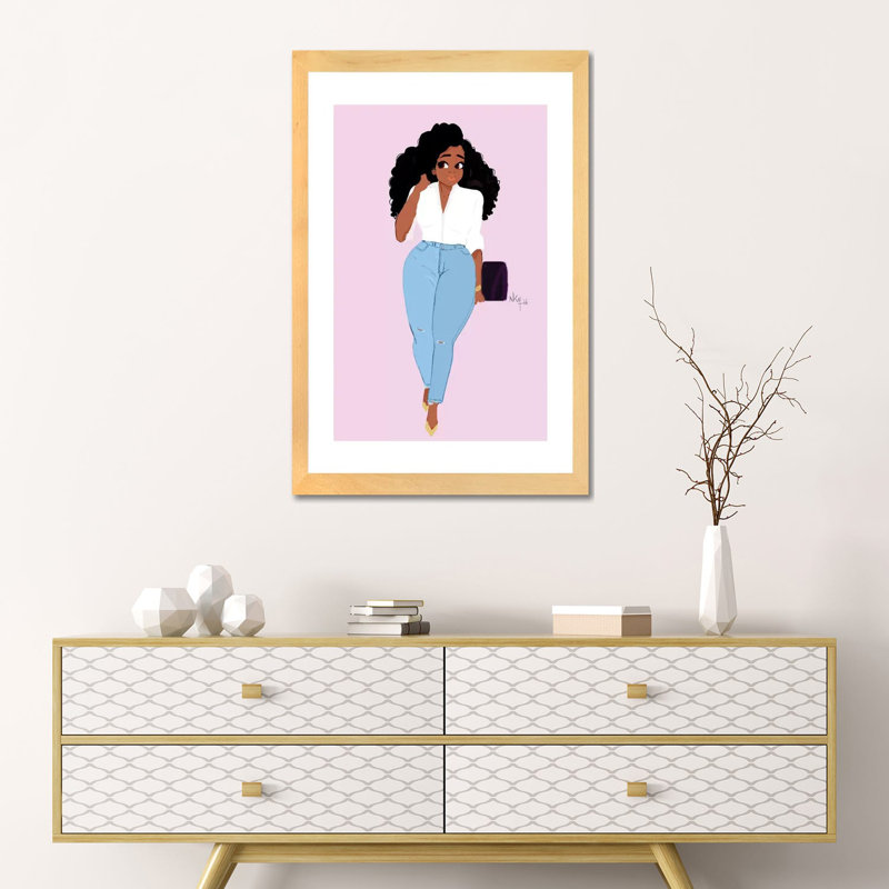 « Big Beautii jeans » par Nicholls Kobi, reproduction d’art, Pas de tapis, H 48 po x l 32 po x P 1,5 po