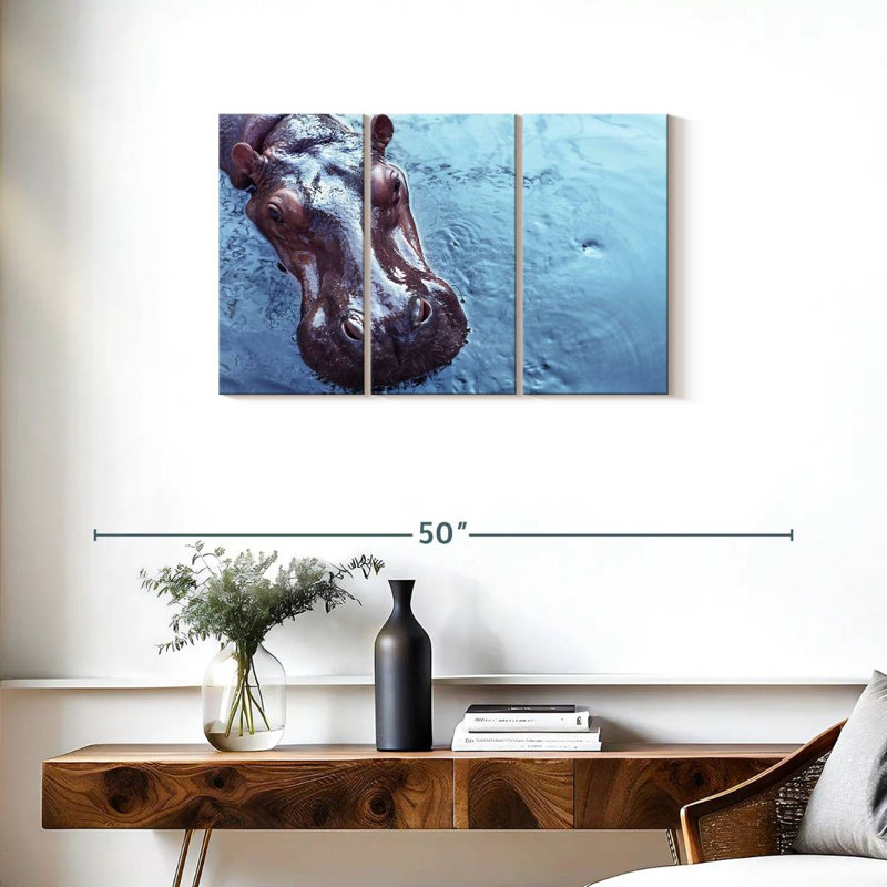 Brampt Floating Hippo, 20" H x 33" W