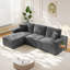 3 Seater Corduroy Sofa & Chaise-432756882