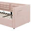 Lit de jour rembourré de taille simple, cadre de lit simple à rangement hydraulique avec chargement USB et de type C, cadre de lit avec lattes en bois et dossier de canapé capitonné-501256039