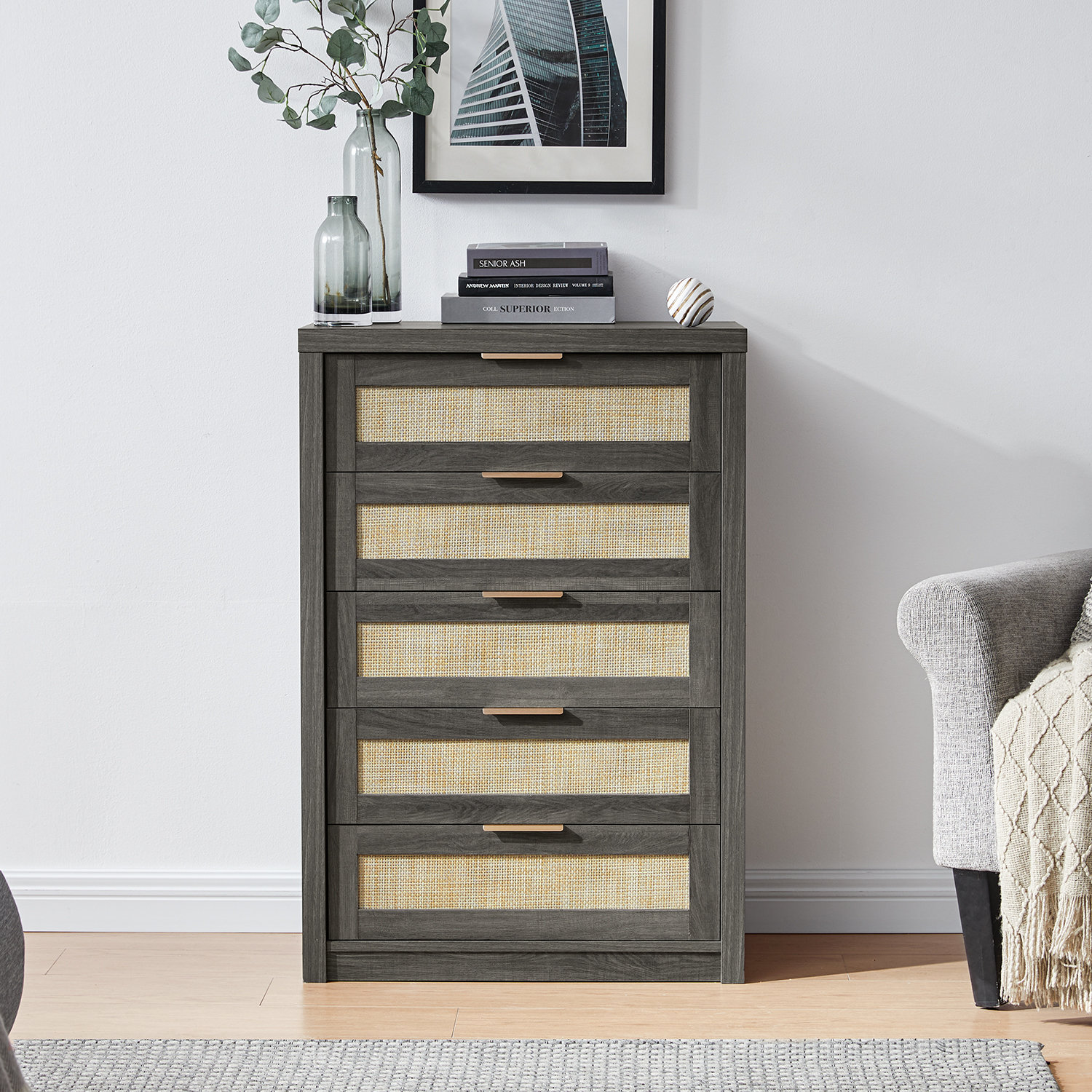 Millwood Pines Dearbhaile 26.4" W 5 - Drawer Dresser & Reviews | Wayfair
