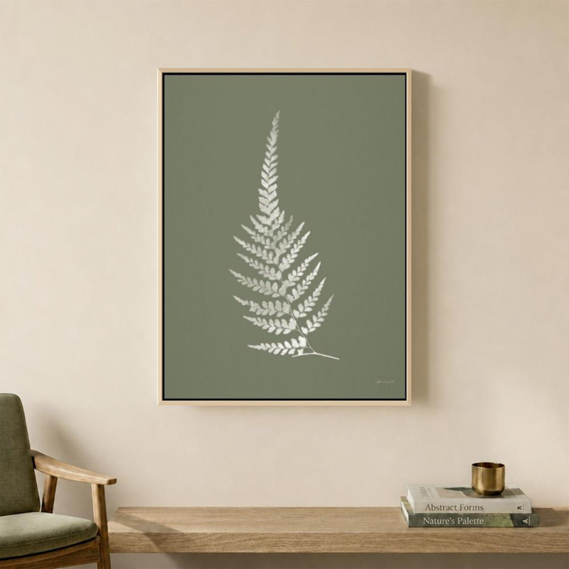 «True Green IX» par Katie pertiet - impression sur toile, H 24 po x l 18 po, Cadre plat flottant, Bouleau