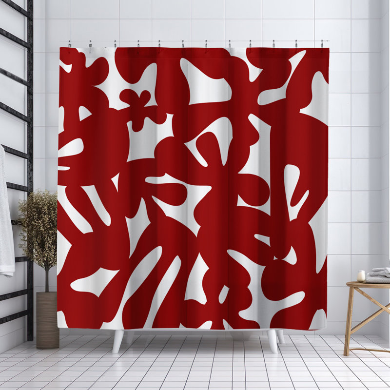 Coco Shower Curtain, Red