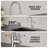Kitchen Faucet with Pull Down Sprayer, 2-Mode, High Arc, Brushed Nickel, Includes Deck Plate-133721837