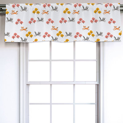 Sateen Floral Ruffled Window Valance