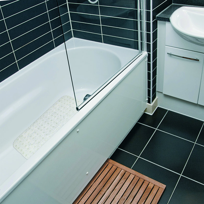 Tapis de douche en velours Falkirk, Transparent