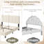 Structure de lit plateforme tapissier avec tête de lit réglable, support de lattes en bois robuste, aucun sommier tapissier requis et assemblage facile-177152214-177152210