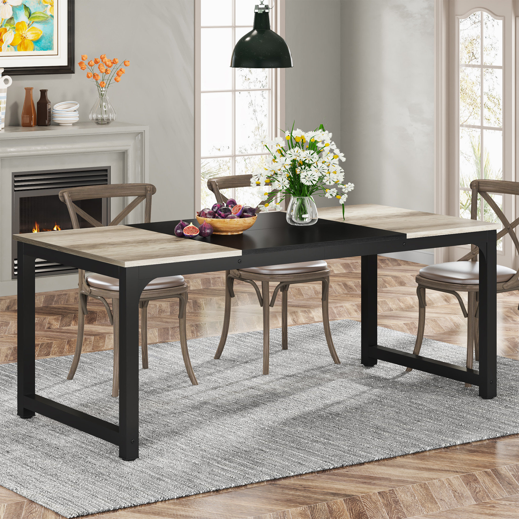 Fairmont Park Etting Metal Base Dining Table & Reviews | Wayfair.co.uk