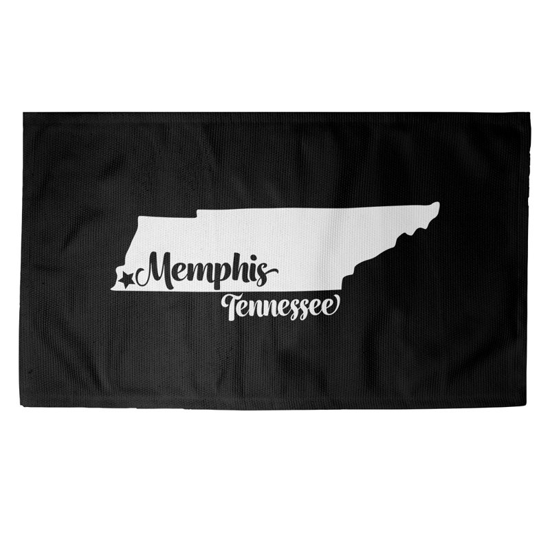 Tapis tennessee area black Memphis, Rectangle 5 pi x 7 pi