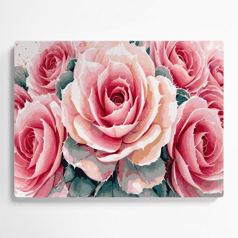 «Botanical Desert Rose», art mural en métal, H 144 po x l 216 po x P 0,05 po