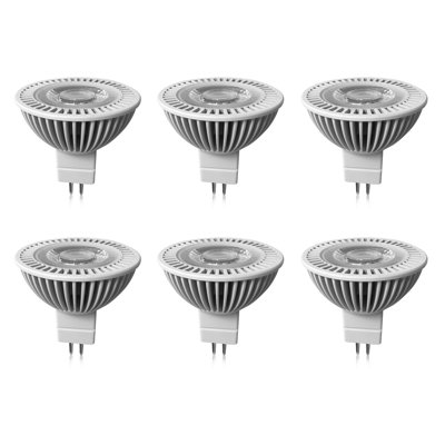 6-Pack 7W LED MR16 Bulb Silver GU5.3 12V (Set of 6)
