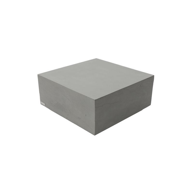 Elementi Home Colorado 40" Square Concrete Coffee Table for Indoor and Outdoor Use, Space Gray, 14" H x 40" W x 40" D