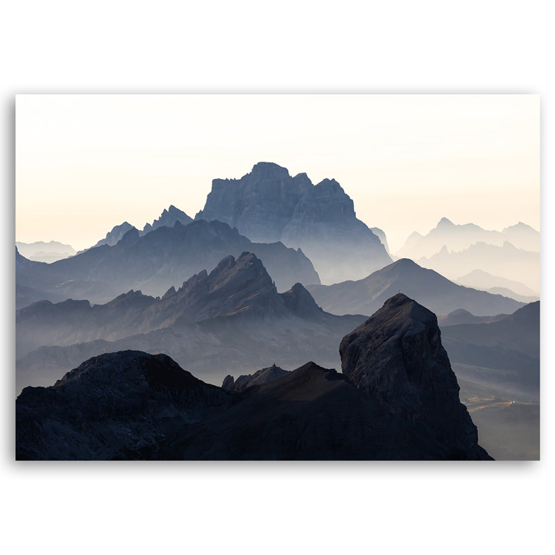 Landscape, Mountains, Nature - No Frame Print on Canvas, 80cm H x 120cm W
