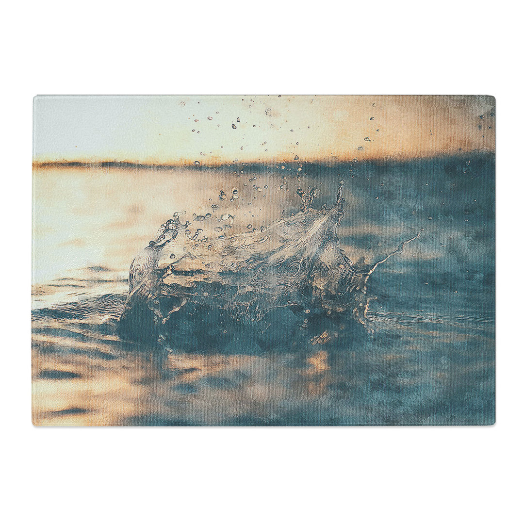 Tempered Glass Make a Splash Chopping Board