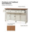 Alvieri Farmhouse 58" W 3-Drawer 4-Cabinet Sideboard with Solid Wood Legs-1009285544