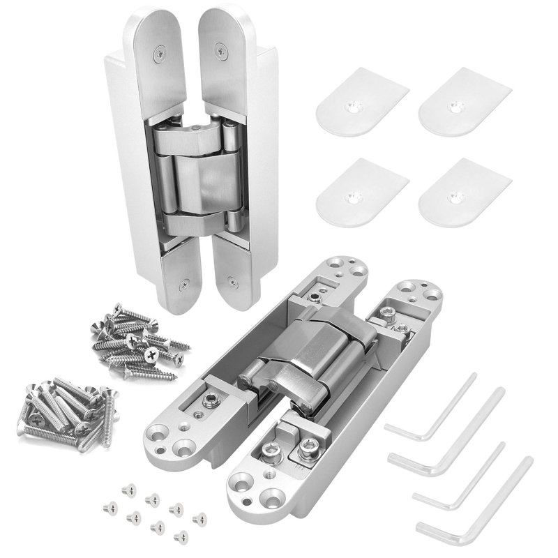 Charnière de porte H 6,97 "x l 1,1", Nickel satiné