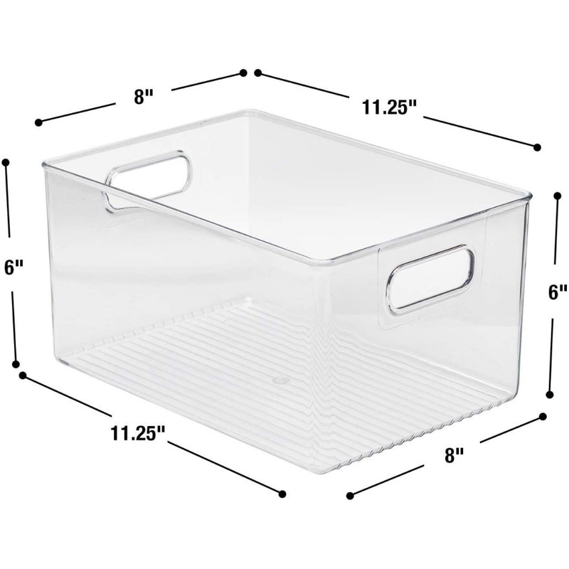 Bac de rangement en plastique transparent Sorbus