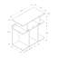 Table d'appoint blanche avec 6 tablettes ouvertes, trois niveaux, contemporain pour la chambre à coucher, tablettes
