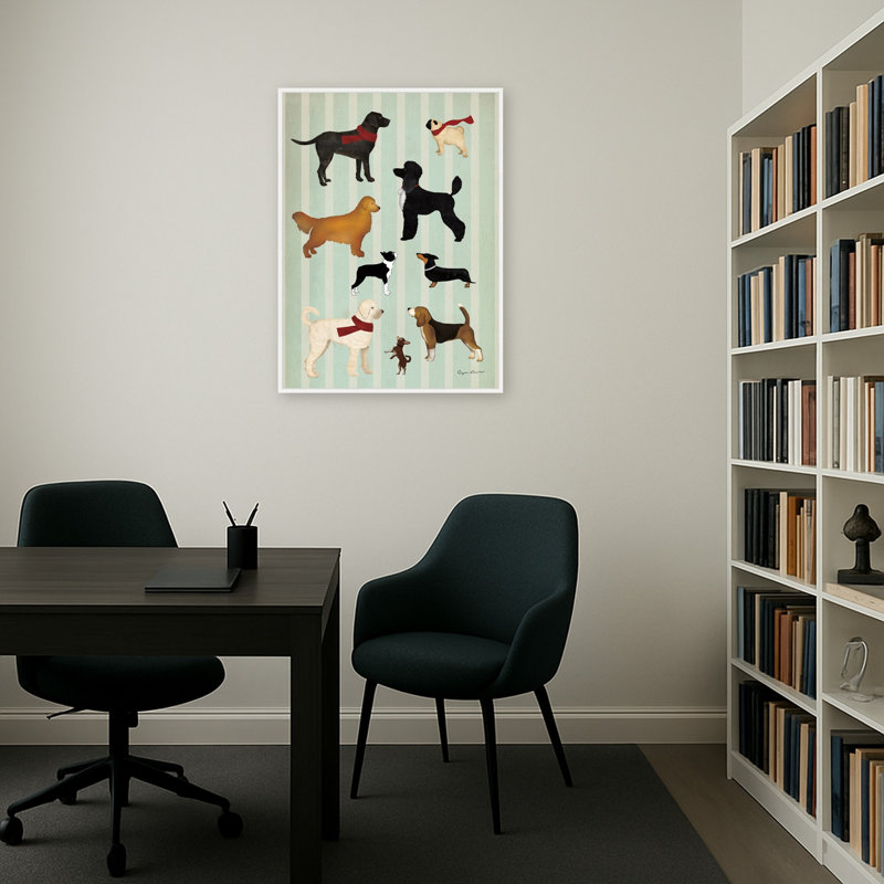 «Dog Days Montage I» par Ryan Fowler, reproduction d'art sur toile encadrée, 28x38, Sylvie White