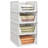 Stackable Plastic Storage Basket, Foldable Closet Organizers And Storage Bins 4 Pack Drawer Shelf Storage Container-446950337