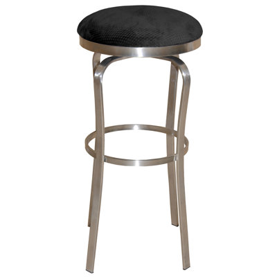 Swivel Upholstered Faux Leather Counter Stool