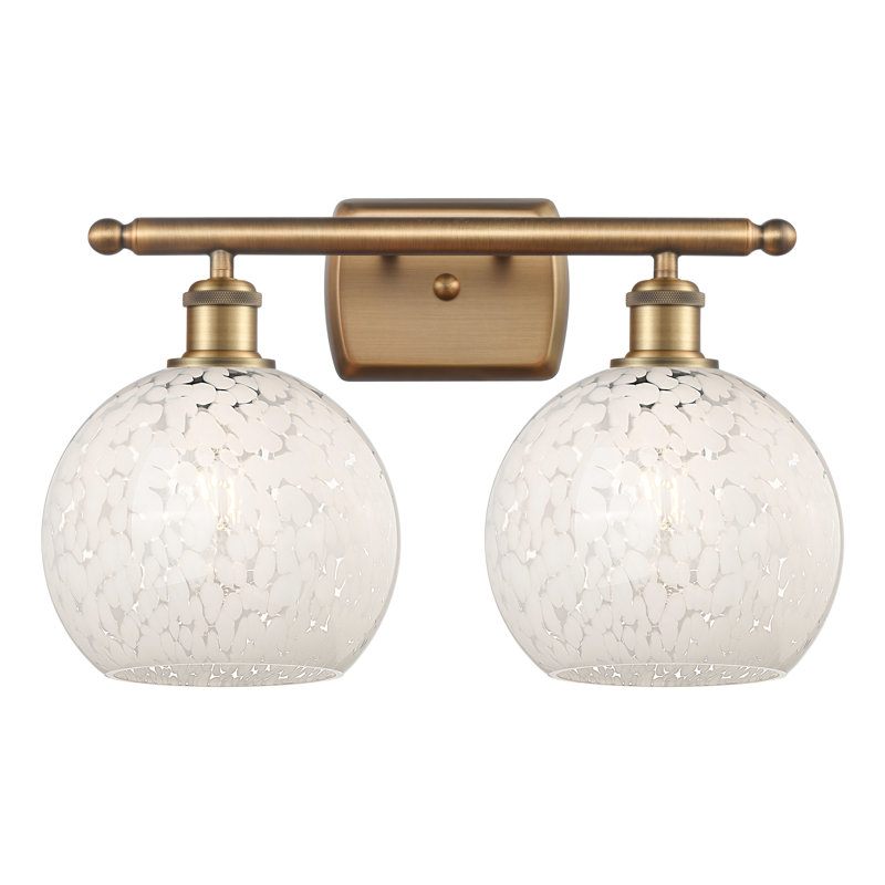 Éclairage pour meuble-lavabo à 2 lumières Bedia, Laiton brossé