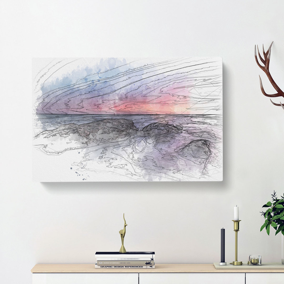 Sunset In Malaga Spain - Wrapped Canvas