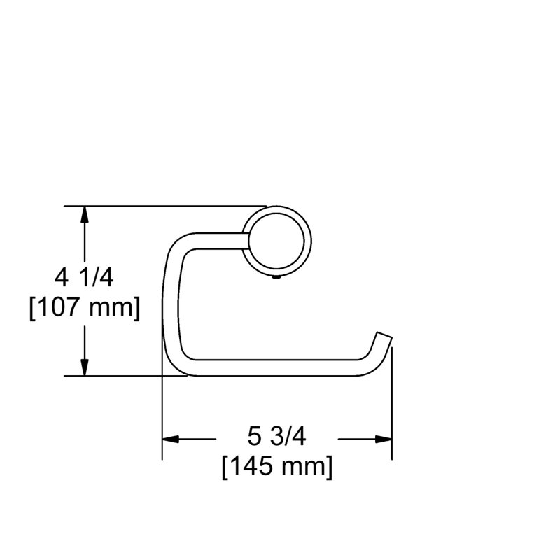 Parabola™ Wall Mount Toilet Paper Holder, Black