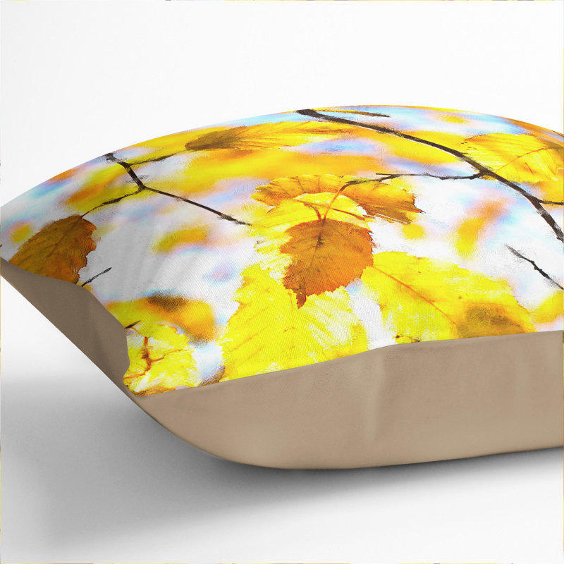 Autumn Leaves Vol.3 Painting Scatter Cushion, Stone, 40cm H x 40cm W x 15cm D