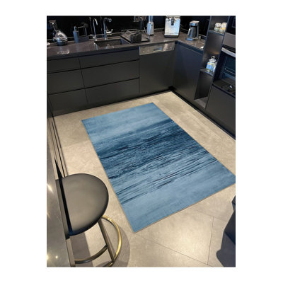 Water Nature Patterned Woven Base Rug