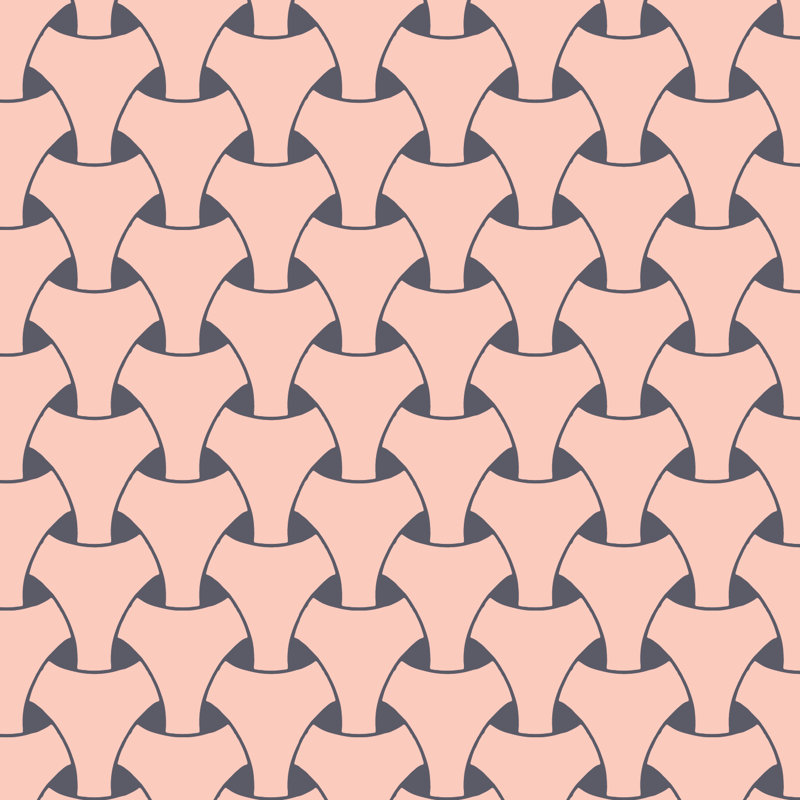 Island Weave Peel and Stick Wallpaper Roll, Bleached Coral/Plum Gray, 24" W x 10' L