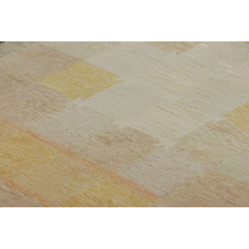 Handmade Silk and Wool Area Rug