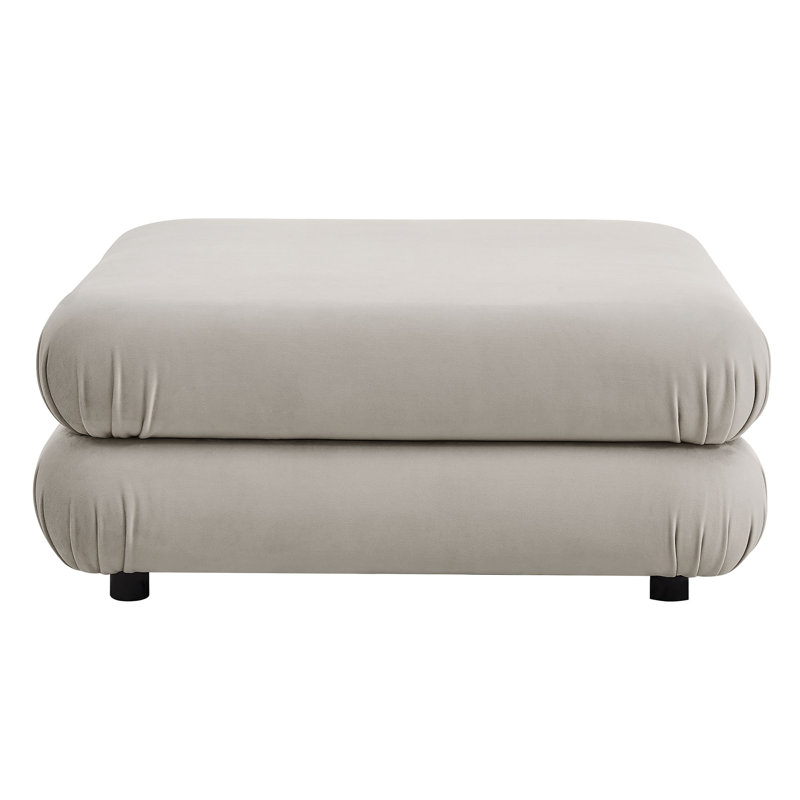 Jubilee Modular Performance Velvet Ottoman, Almond