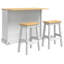 Solid Wood Kitchen Island Set-1333905296