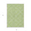 Tapis extérieur lavable géométrique vert lime et ivoire 8 pi x 10 pi