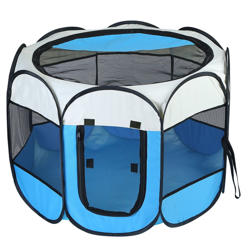 Roulettes pour cage en tissu Evania, Bleu