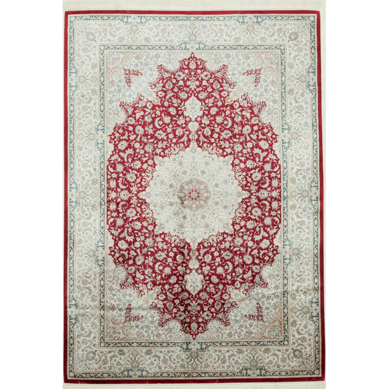 Tapis traditionnel touffeté à la main 6 pi 6 po x 9 pi 6 po Antep